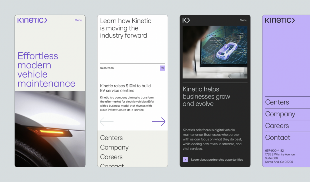 Kinetic Automation mobile site